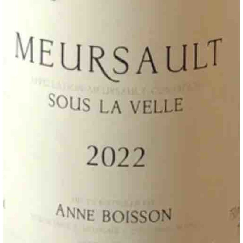2022 Anne Boisson, Meursault, Sous la Velle 12x75cl