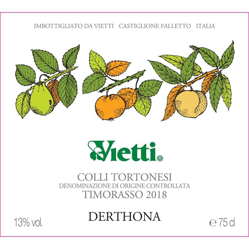 2023 Vietti, Colli Tortonesi, Timorasso Derthona 6x75cl