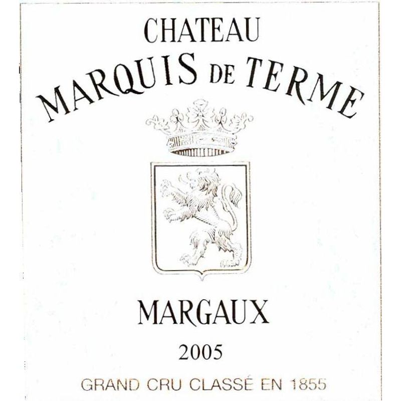 2005 Chateau Marquis de Terme 4eme Cru Classe, Margaux 12x75cl