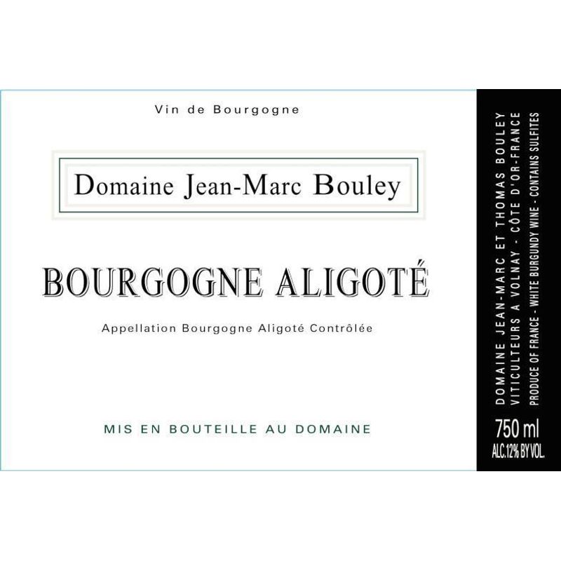 2018 Domaine Jean-Marc Bouley, Bourgogne Aligote 12x75cl