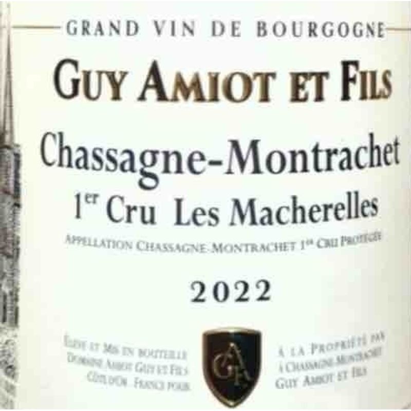 2022 Guy Amiot, Chassagne-Montrachet Premier Cru, Les Macherelles Blanc 12x75cl