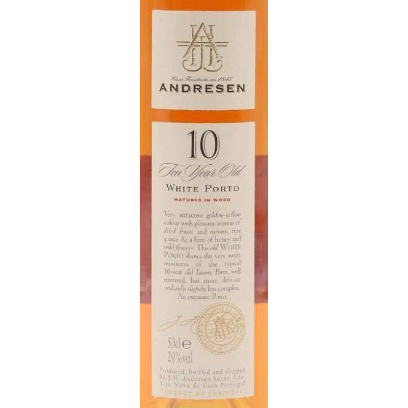 J H Andresen 10 Year Old White Port NV 500ml