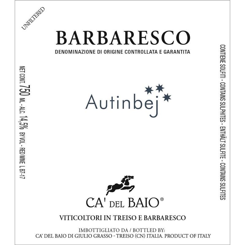 Ca' del Baio 'Autinbej', Barbaresco 2021
