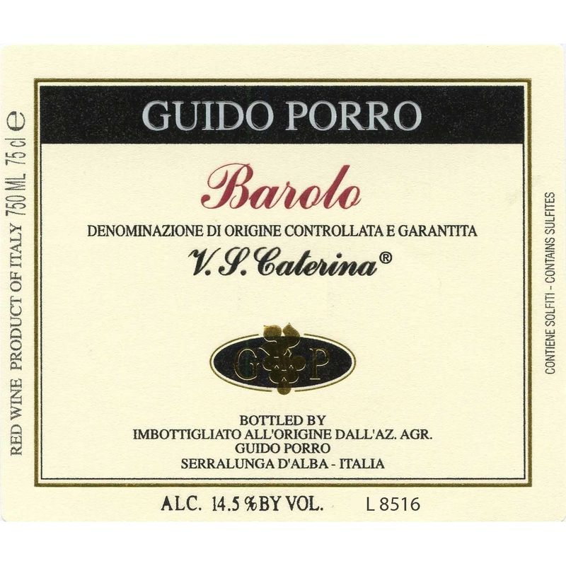 Guido Porro Vigna S. Caterina, Barolo 2019