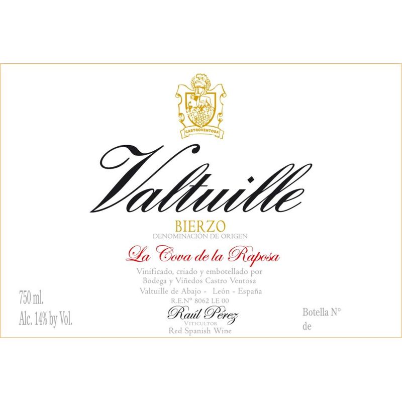 Castro Ventosa 'Valtuille' La Cova de la Raposa, Bierzo 2018
