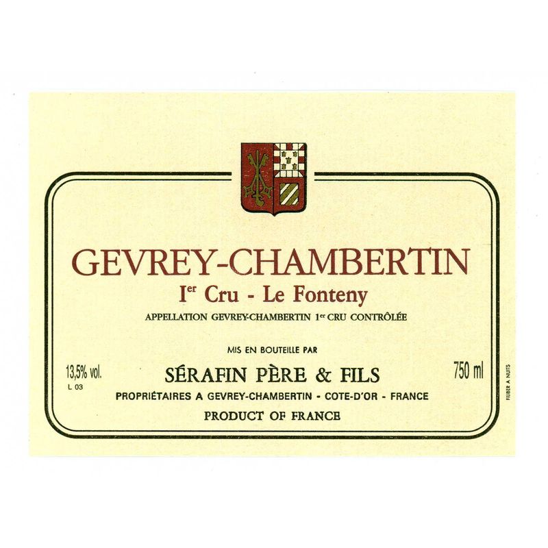 Serafin Pere & Fils Gevrey-Chambertin Le Fonteny 2009