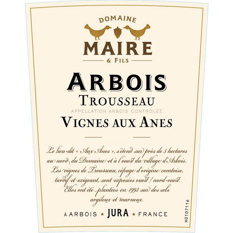 Domaine Maire & Fils Arbois Trousseau Vignes Aux Anes 2020