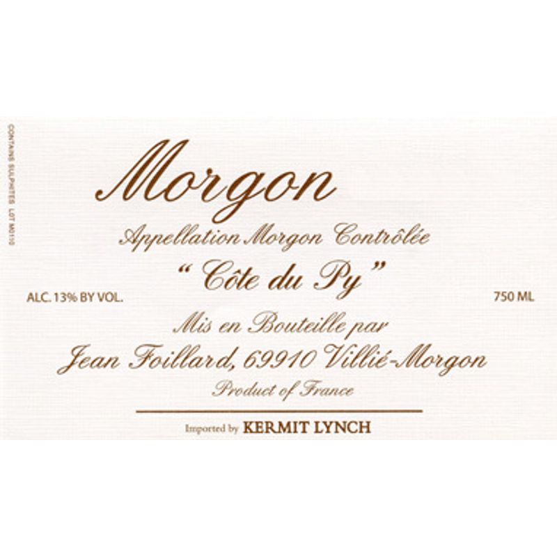 Domaine Jean Foillard Morgon Cote du Py 2021