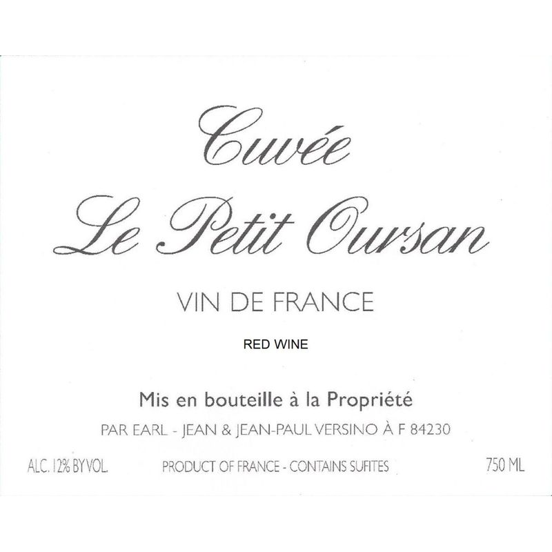 Domaine Jean et Jean-Paul Versino 'Cuvee Le Petit Oursan' 2022