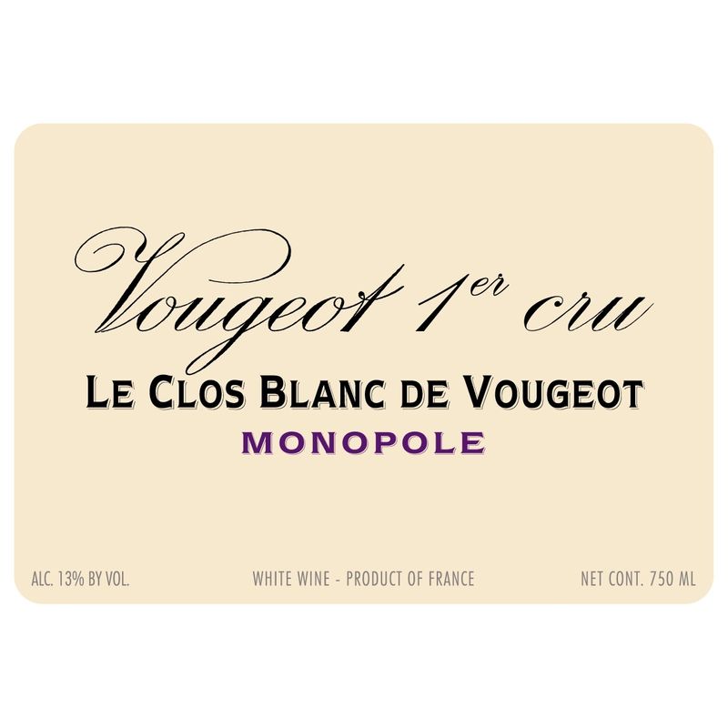 Vougeot Les Clos Blanc Domaine de la Vougeraie 2018