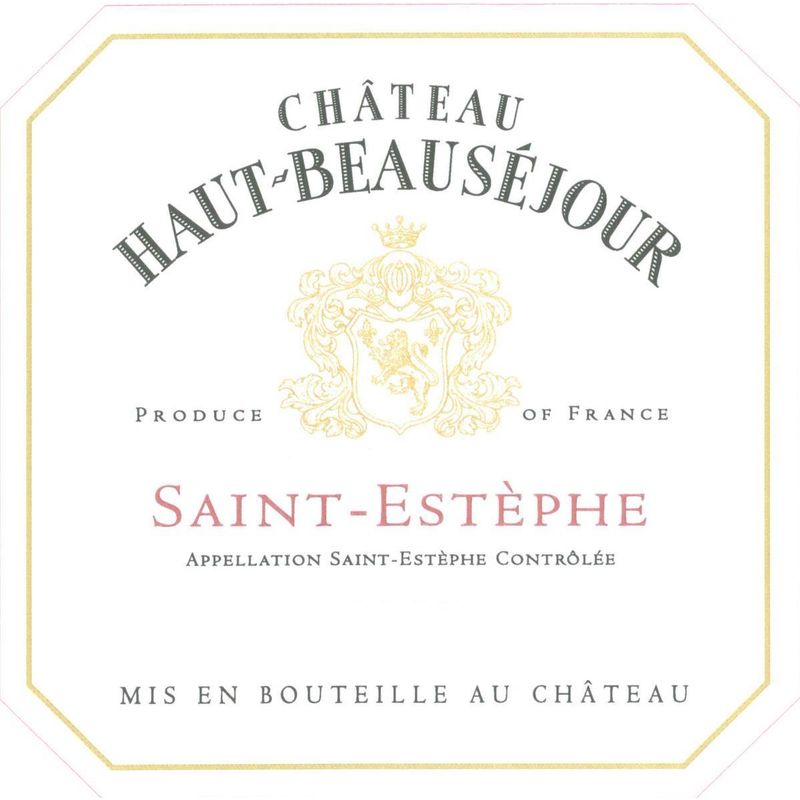 Haut Beausejour St Estephe 2017 Chateau Cellars