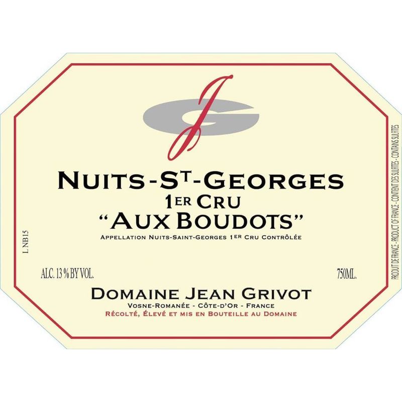 Domaine Jean Grivot Nuits St Georges Aux Boudots Premier Cru 2019