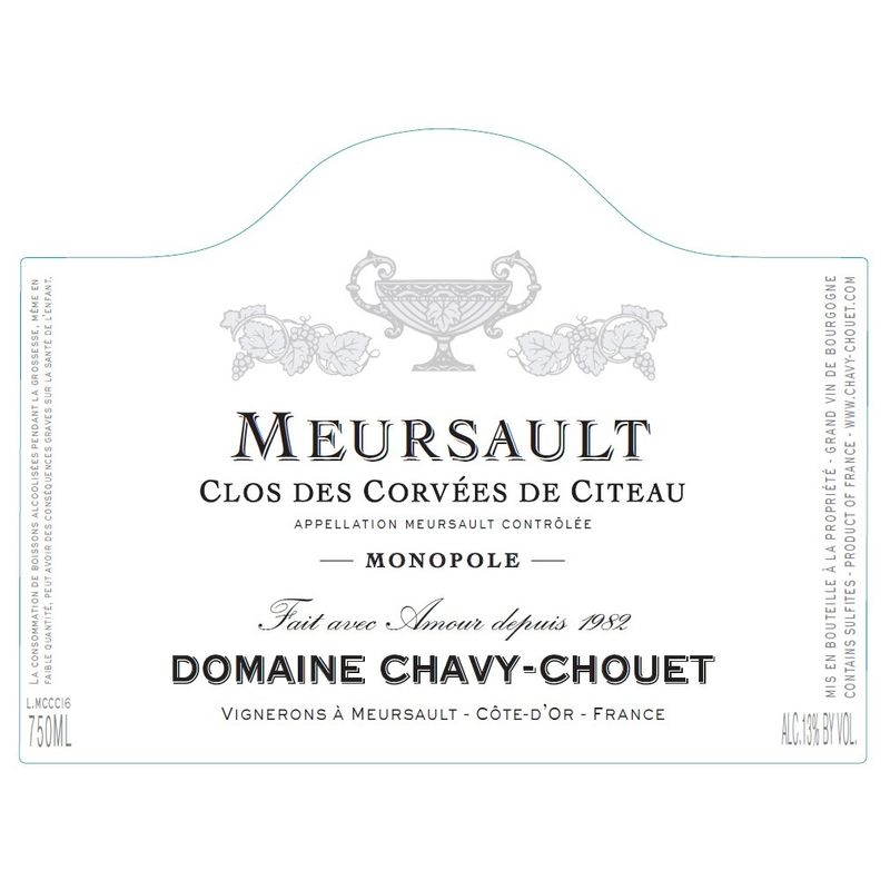 Domaine Chavy-Chouet Meursault Clos des Corvees de Citeau Monopole 2023