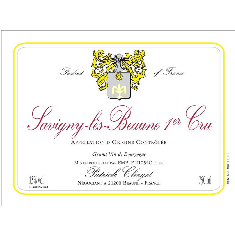 Patrick Clerget Savigny les Beaune 1er Cru 2018