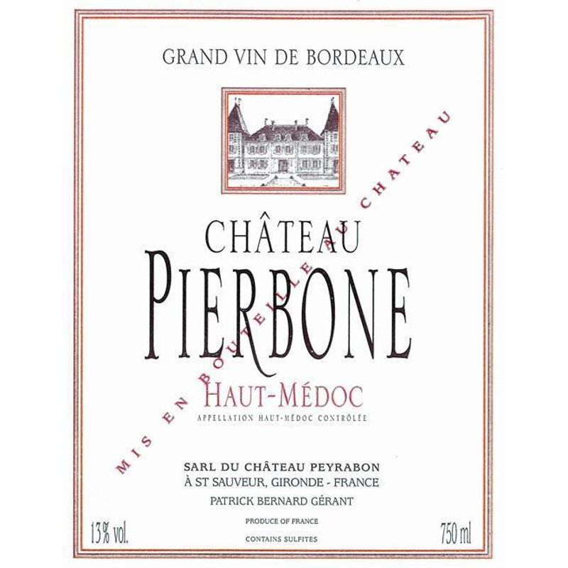 Chateau Pierbone, Haut-Medoc 2016