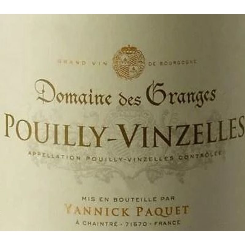 Yannick Paquet Domaine des Granges Pouilly-Vinzelles 2022