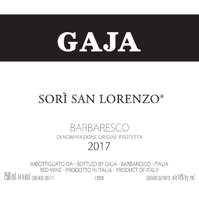 Gaja Barbaresco Sori San Lorenzo 2017