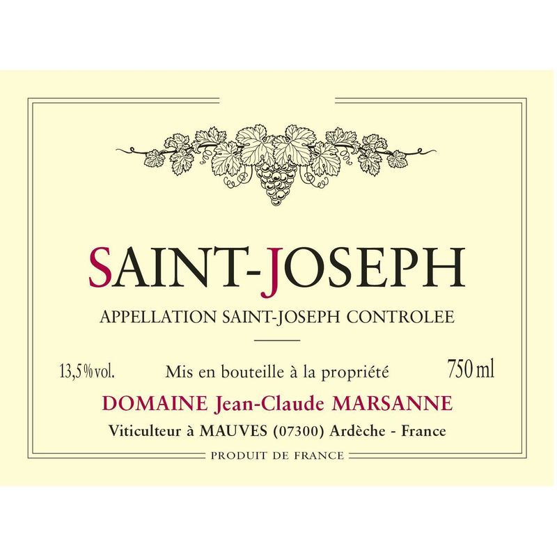 Domaine Jean-Claude Marsanne Saint-Joseph Rouge 2021