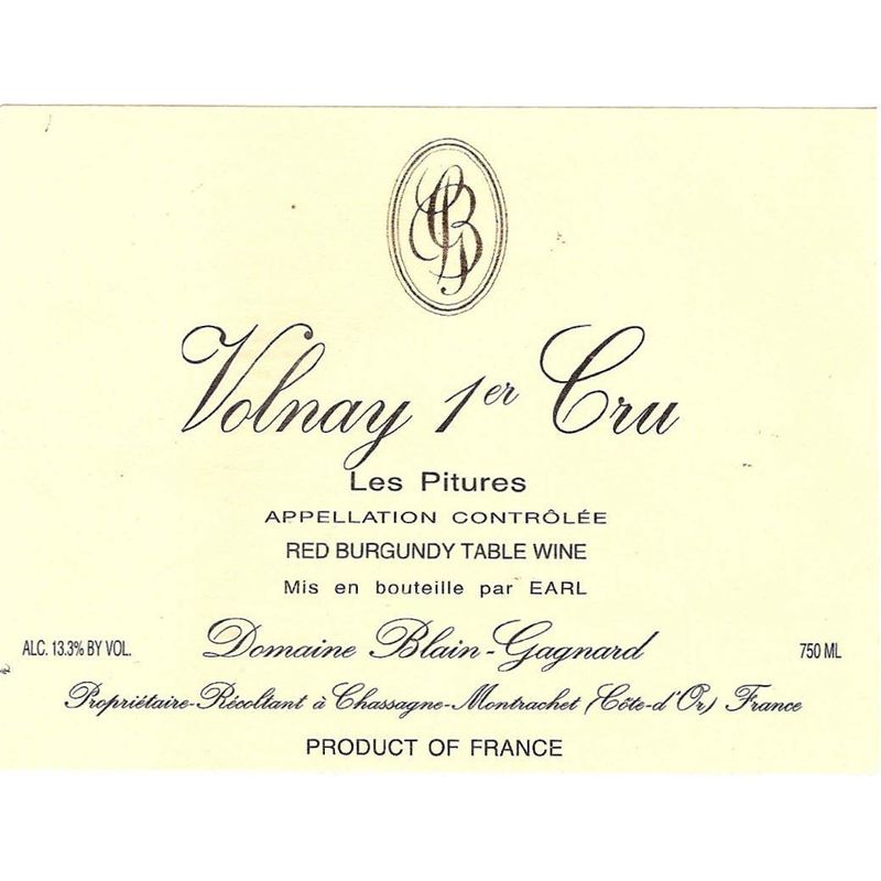 Domaine Blain-Gagnard Volnay Pitures 2020