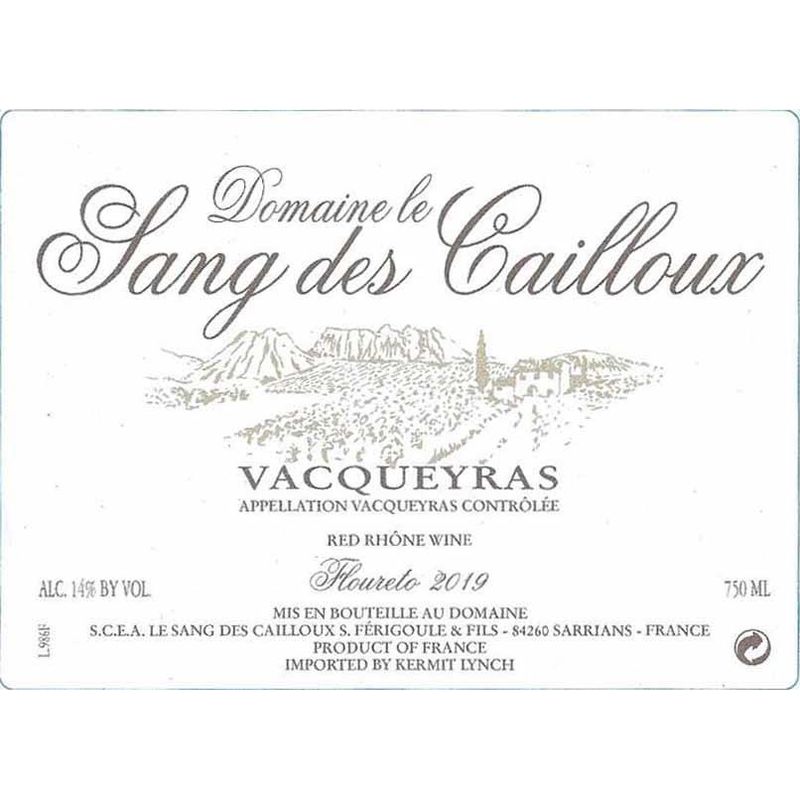 Domaine Le Sang des Cailloux Vacqueyras 2020