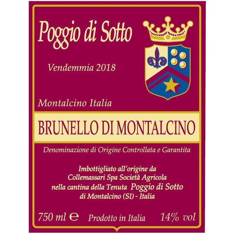 Fattoria Poggio di Sotto Brunello di Montalcino 2018