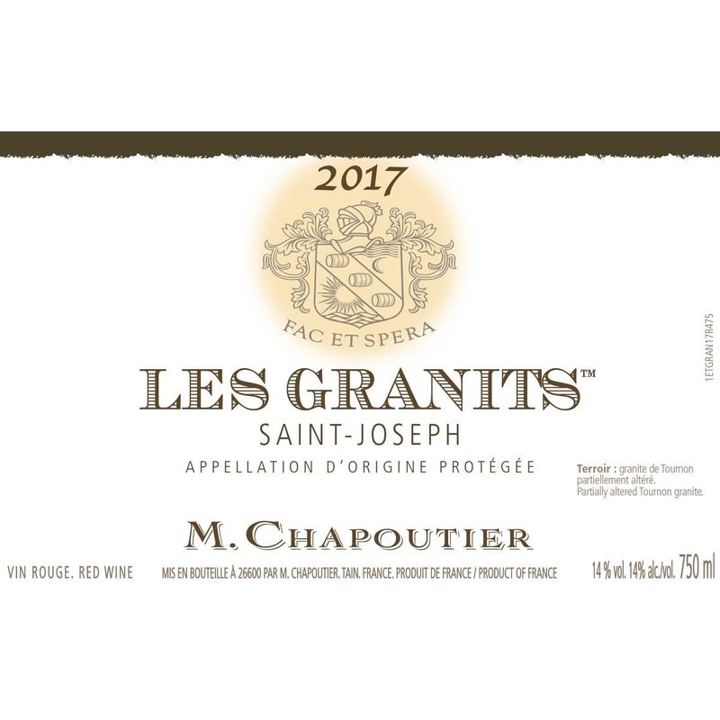 M. Chapoutier SaintJoseph Les Granits 2018 Chateau Cellars