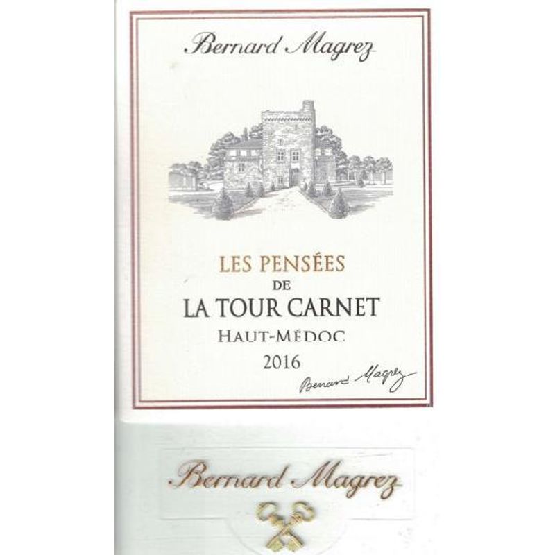 Les Pensees de la Tour Carnet Haut Medoc 2016