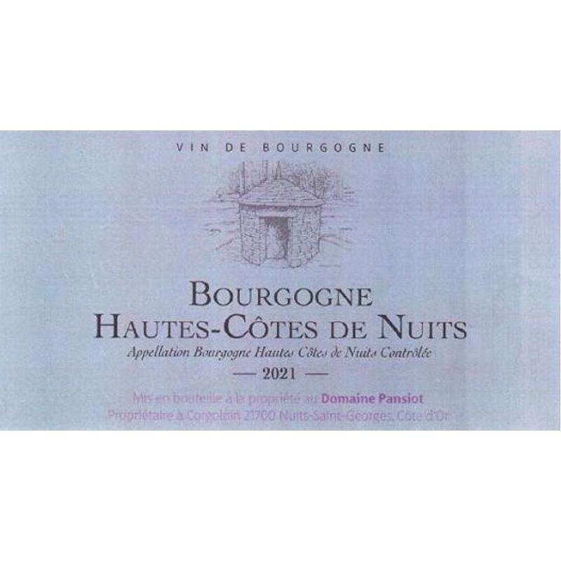 Domaine Pansiot Bourgogne Hautes Cotes de Nuits Rouge 2021