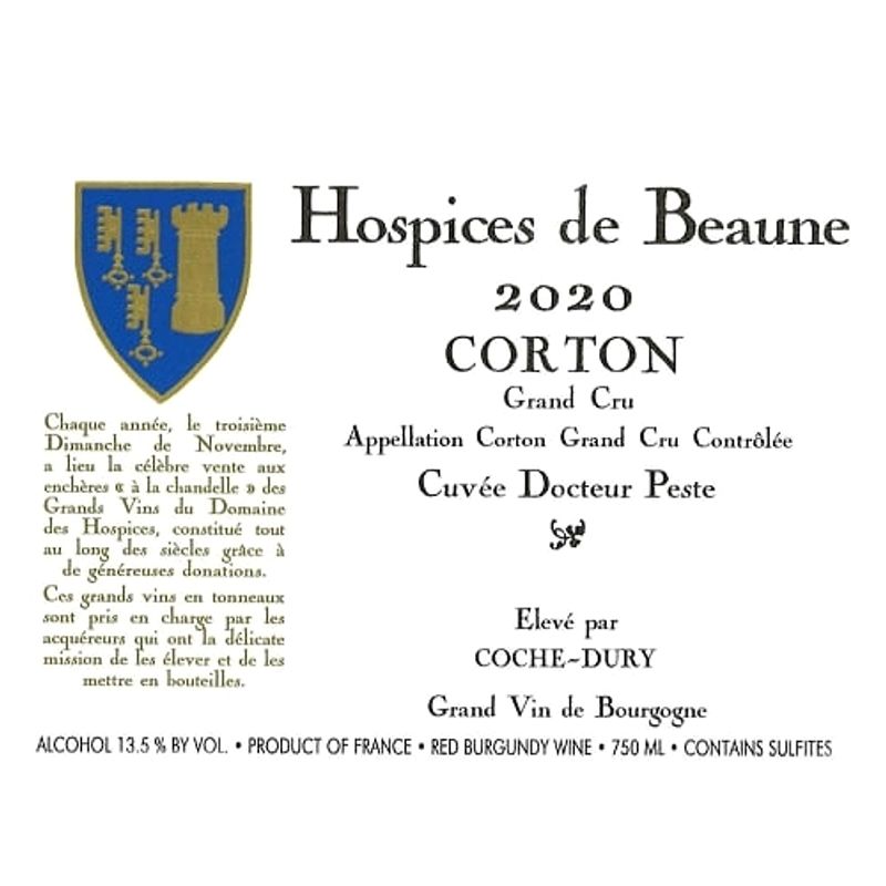 Hospices de Beaune Corton Grand Cru Cuvee Docteur Peste Coche Dury 2020