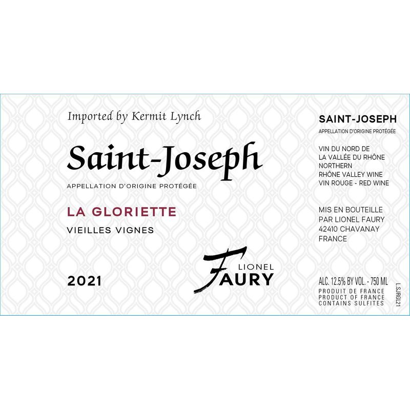 Lionel Faury Saint-Joseph Cuvee La Gloriette Vieilles Vignes 2021