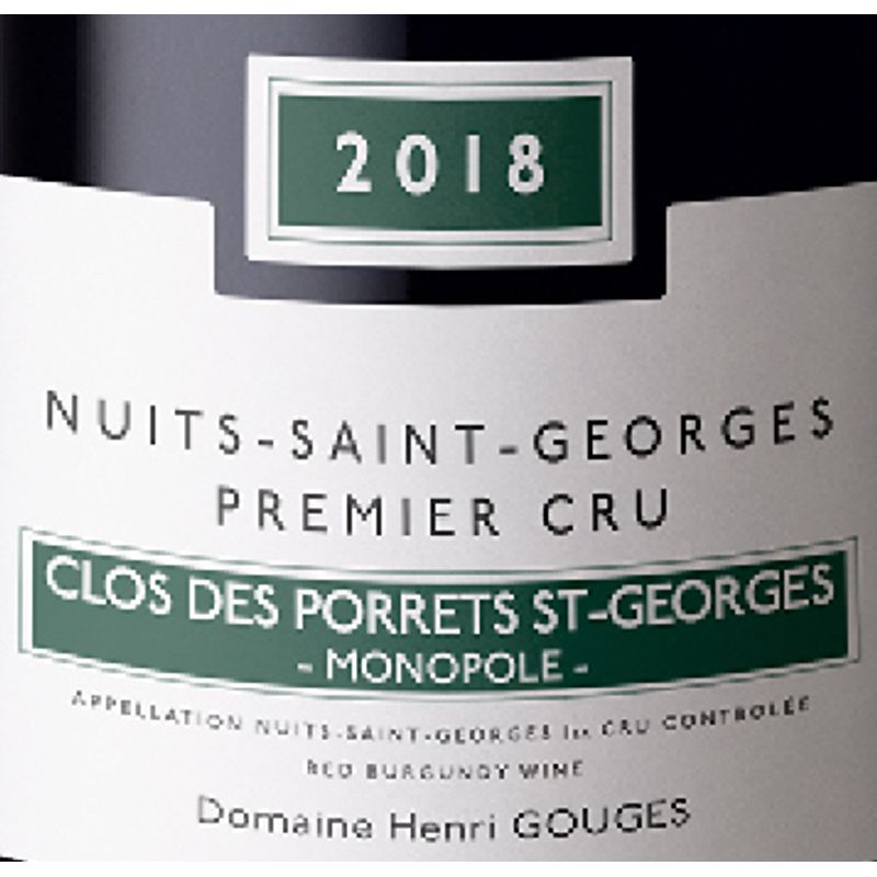 Nuits St Georges Clos des Porrets Henri Gouges 2020