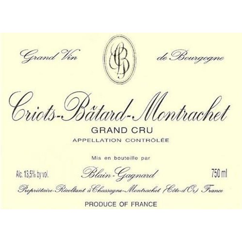 Criots Batard Montrachet Blain Gagnard 2020 - Chateau Cellars