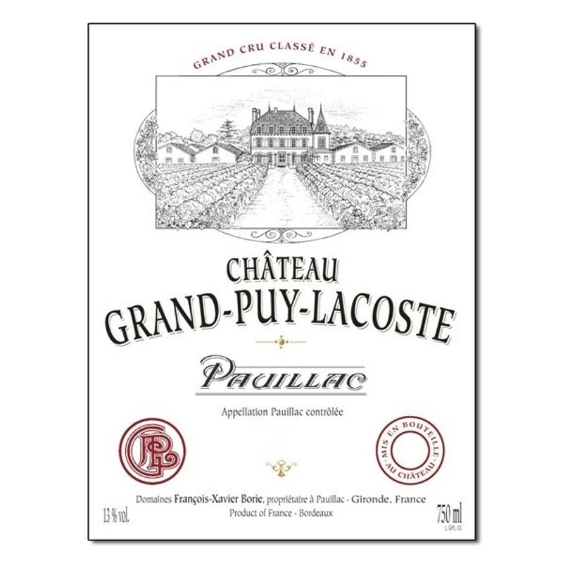 på den anden side, ego vigtig 2010 Chateau Grand-Puy-Lacoste 5eme Cru Classe Pauillac [Future Arrival] -  The Wine Cellarage