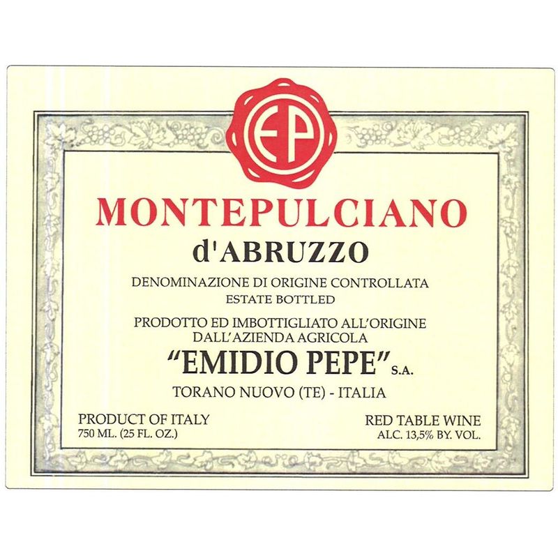 2020 Emidio Pepe Montepulciano d'Abruzzo [Future Arrival] - The Wine  Cellarage