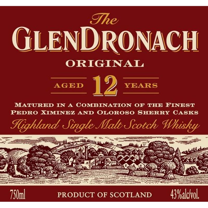 NV Glendronach Highland Single Malt Original 12YO Highlands 700ml [Future  Arrival] - The Wine Cellarage