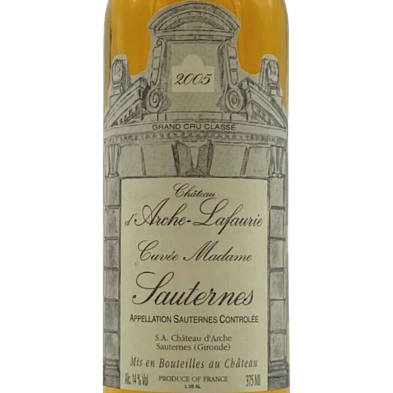 2005 Cuvee Madame Chateau d Arche Lafaurie Sauternes 375ml Future