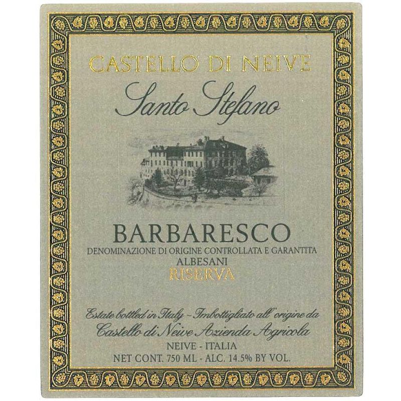 2013 Castello di Neive Barbaresco Albesani Santo Stefano Riserva ...