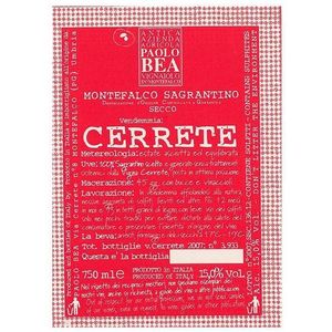 2015 Paolo Bea Montefalco Sagrantino Cerrete