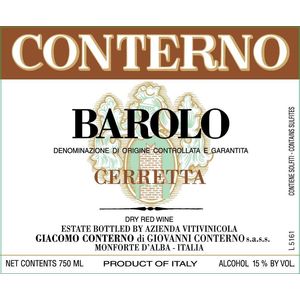 2017 Giacomo Conterno Barolo Cerretta