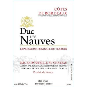 2020 Château Le Puy Duc des Nauves Côtes de Bordeaux
