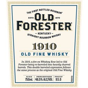 Old Forester 1910 Old Fine Whisky Kentucky Straight Bourbon Whiskey