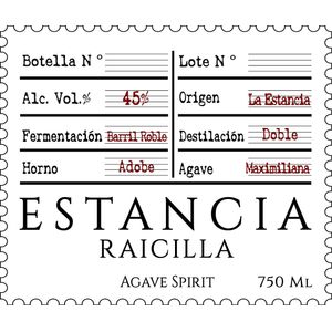 Raicilla De Una Maximiliana Agave Spirit 43%abv