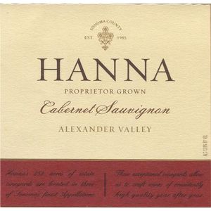 2018 Hanna Winery Alexander Valley Cabernet Sauvignon