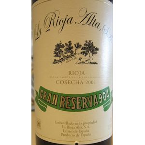 2001 La Rioja Alta Rioja Gran Reserva 904