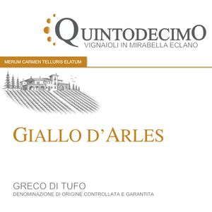 2018 Azienda Agricola Quintodecimo Giallo d'Arles Greco di Tufo