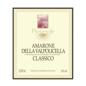 2016 Eleva Piovesole Amarone della Valpolicella Classico