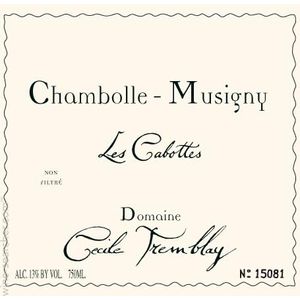 2018 Domaine Cécile Tremblay Chambolle-Musigny Les Cabottes