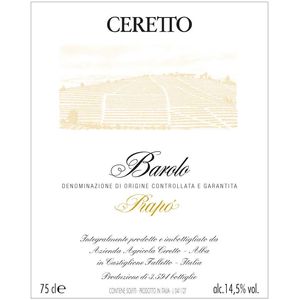 2019 Ceretto Barolo Prapò