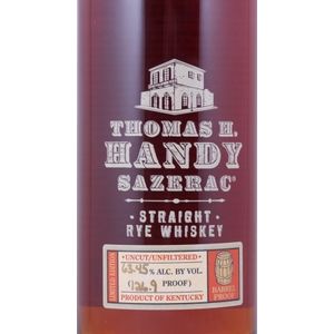 Thomas H. Handy Sazerac Fall of 2015 Straight Rye Whiskey