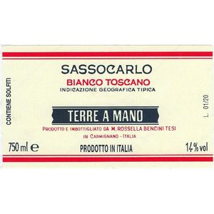 2019 Fattoria di Bacchereto Bianco Toscano Sassocarlo Terre a Mano